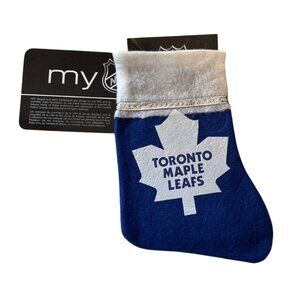 Toronto Maple Leafs NHL Mini Christmas Stocking Blue & White Fleece 6" Hockey